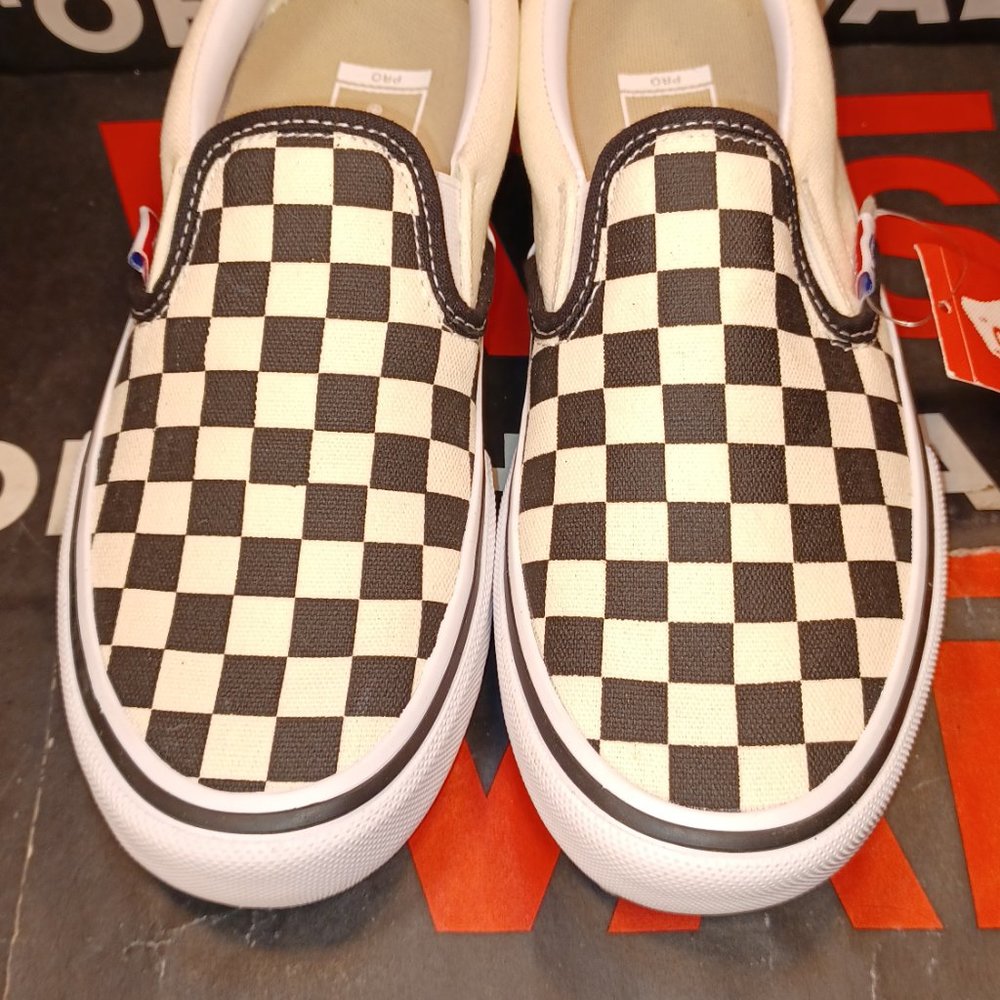 Vans Slip On PRO checkered black white Men's 4.5/Women's 6 VN0A347VAPK - Picture 3 of 13